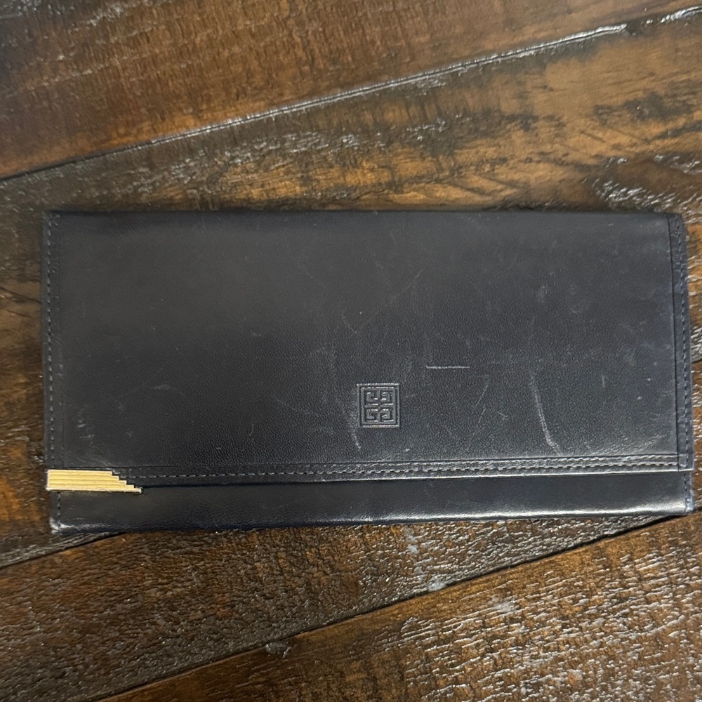 Givenchy Leather Wallet with Gold Accent
